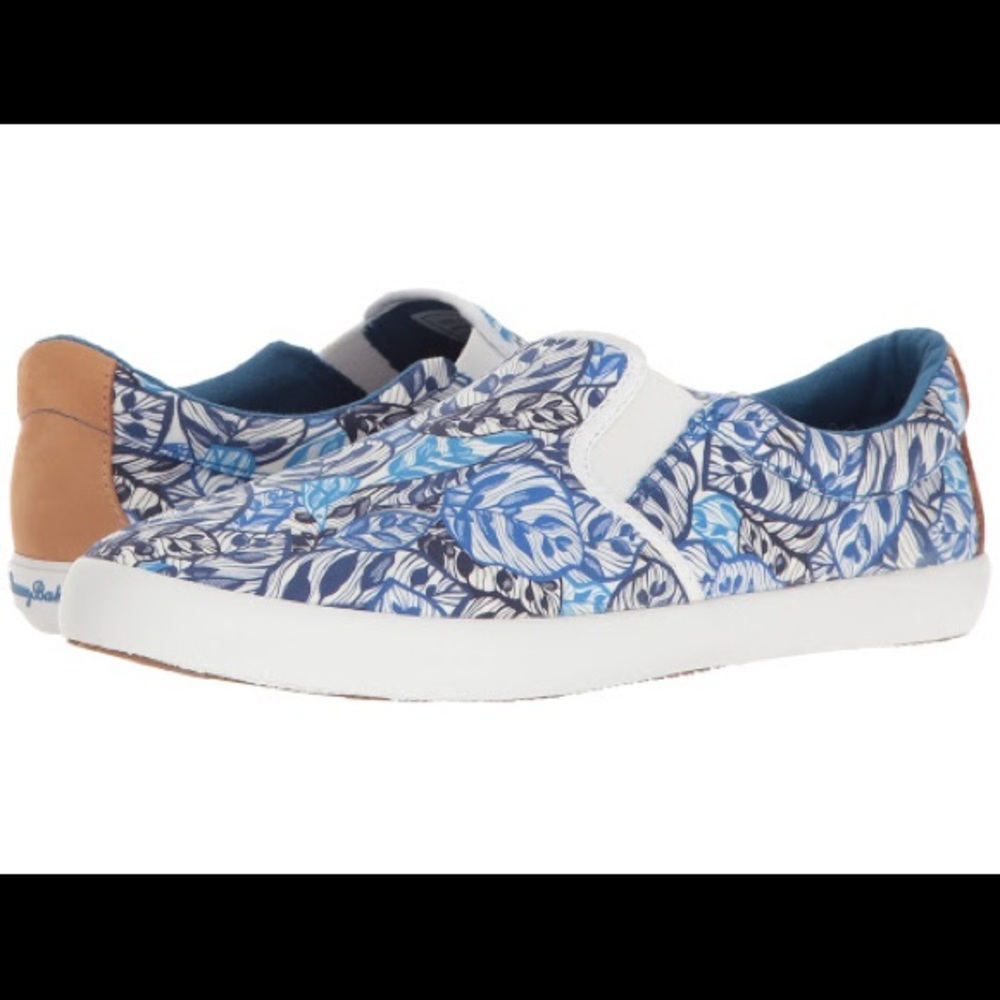 New Tommy Bahama Enisa Gore Jungle Blue Slip Ons